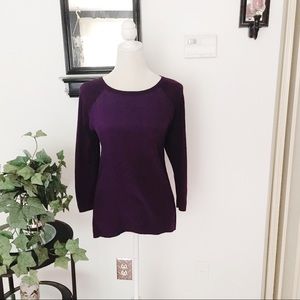 Avec Purple Long Sleeve Top Size Medium